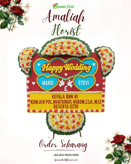 Papan Bunga Pernikahan Bujuk Agung